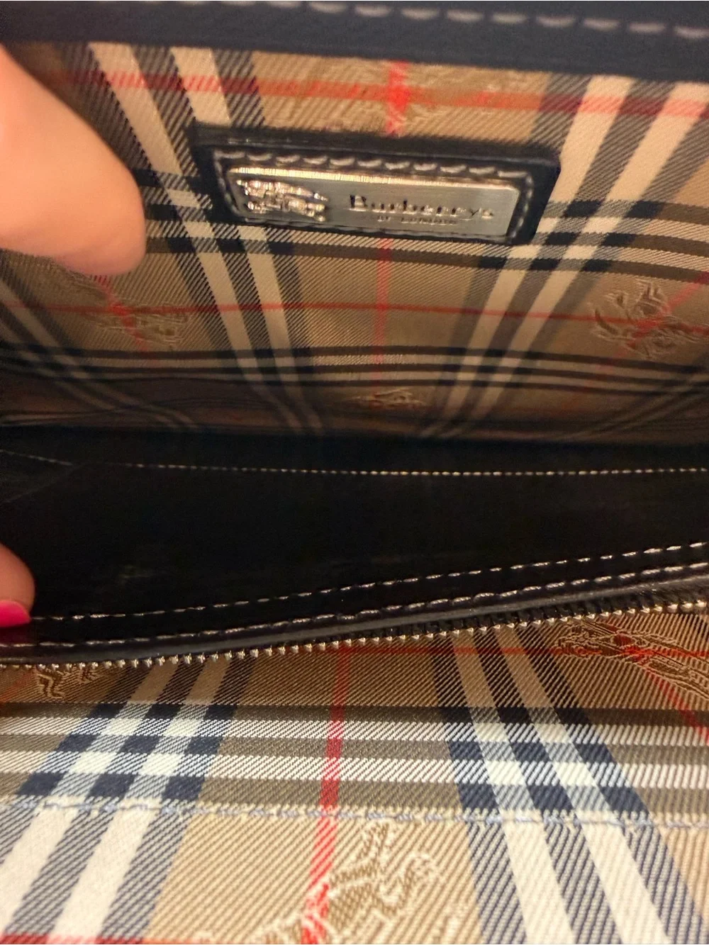 Burberry Vintage Black Leather Briefcase Bag